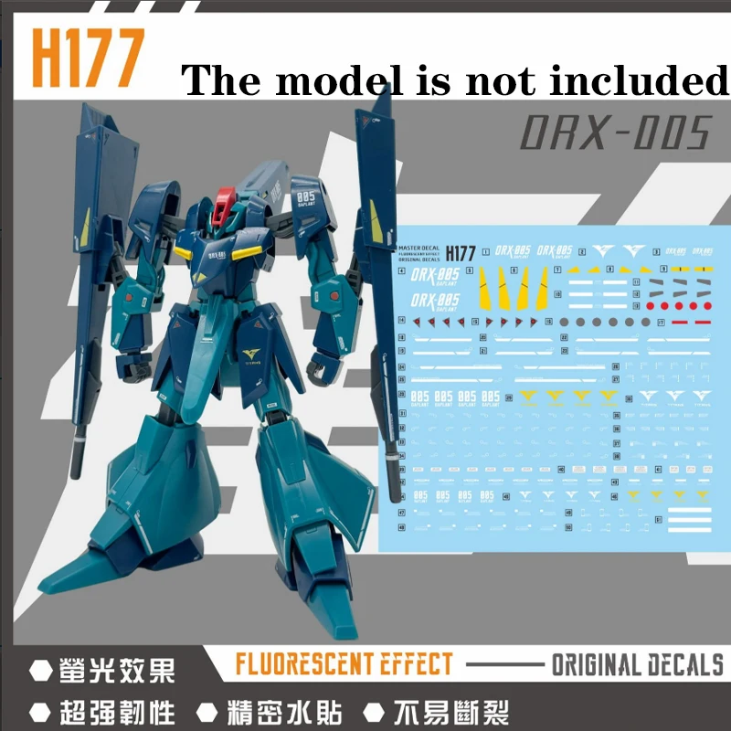 Master Waterslide Decal H177 High Precision Fluorescent for HG 1/144 ORX‑005 Gaplant Hobby DIY Detail Modified Accessories