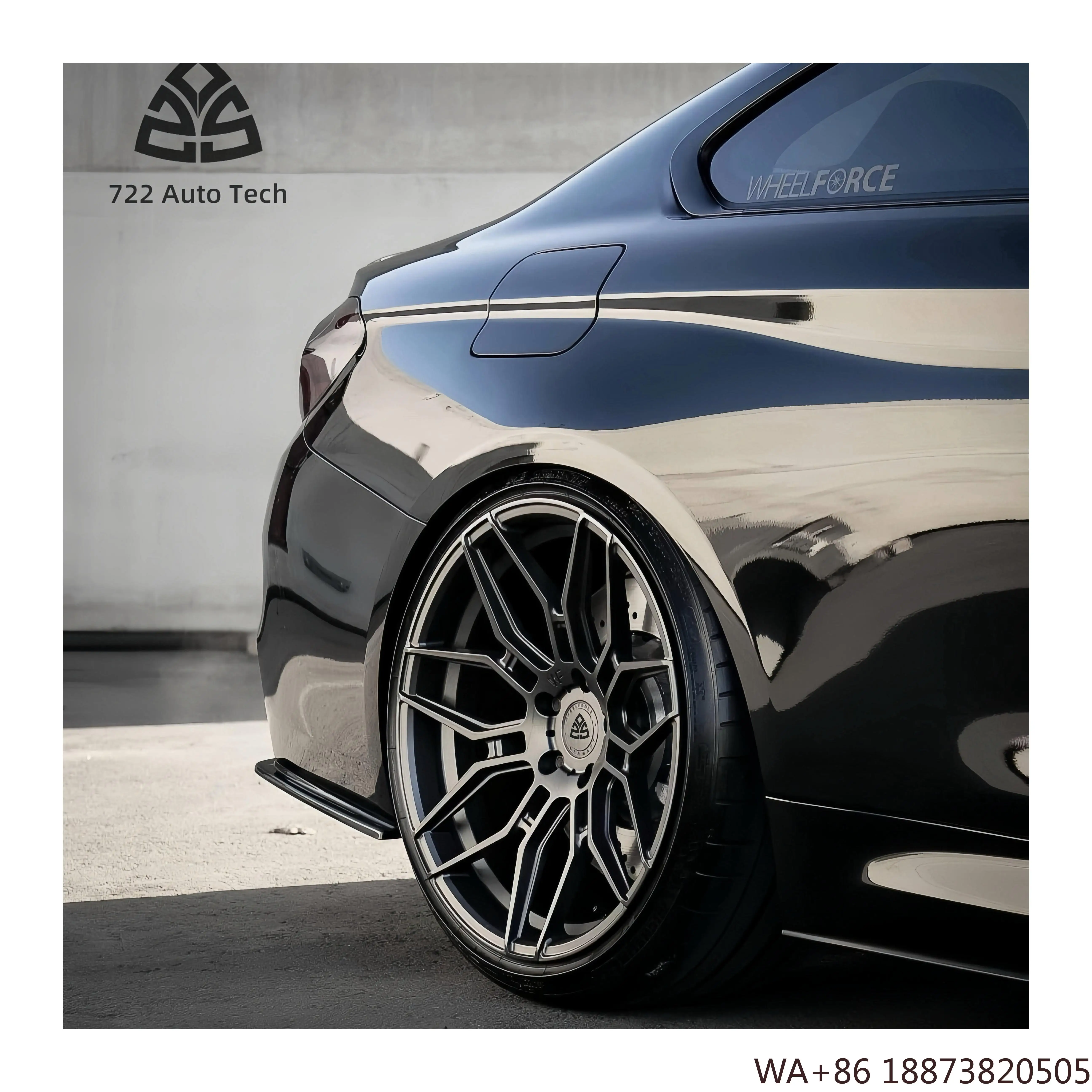 

722Auto 18 19 20 21 22 23 24 Inch Offroad 5x114.3 5x120 Alloy Wheels Rims Matte Black Deep Concave Forged Wheel Rim
