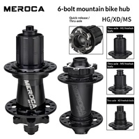 120 Sounds MEROCA Mountain Bike Hub With 4 Bearings Quick-release Barrel Axle Disc Brake Six-claw HG/MS/XD