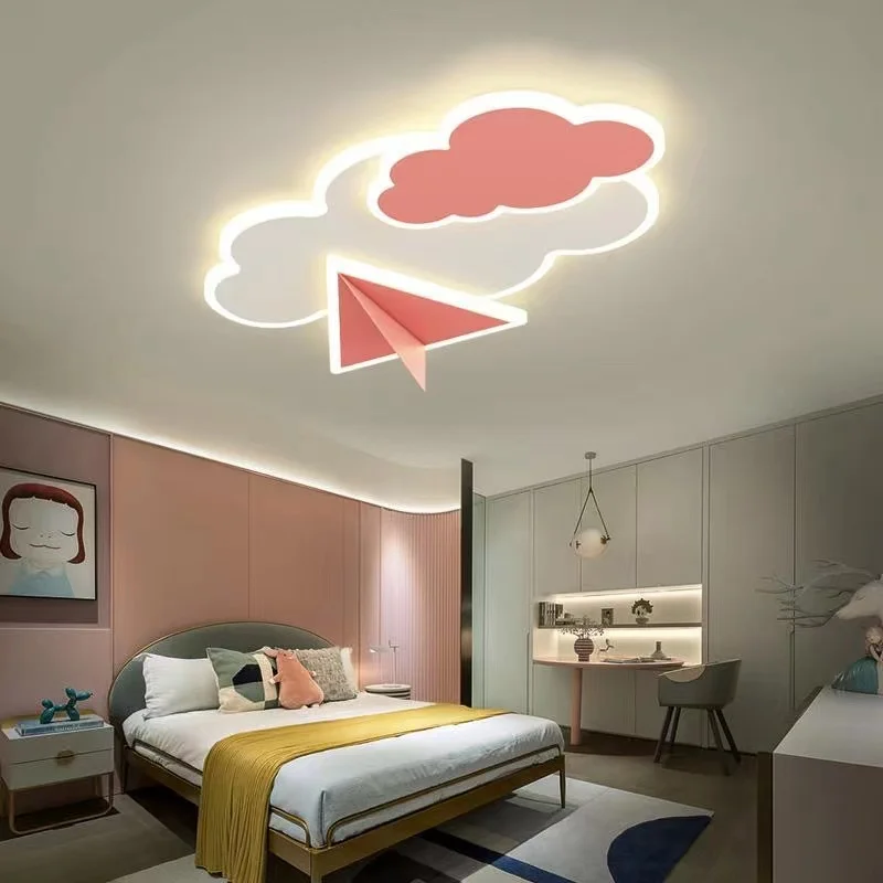 

Modern Cloud Led Ceiling Lights For Children room Bedroom Lamp Kid Baby Boy Girl Airplane Ceiling Chandelier Decor Light Fixture