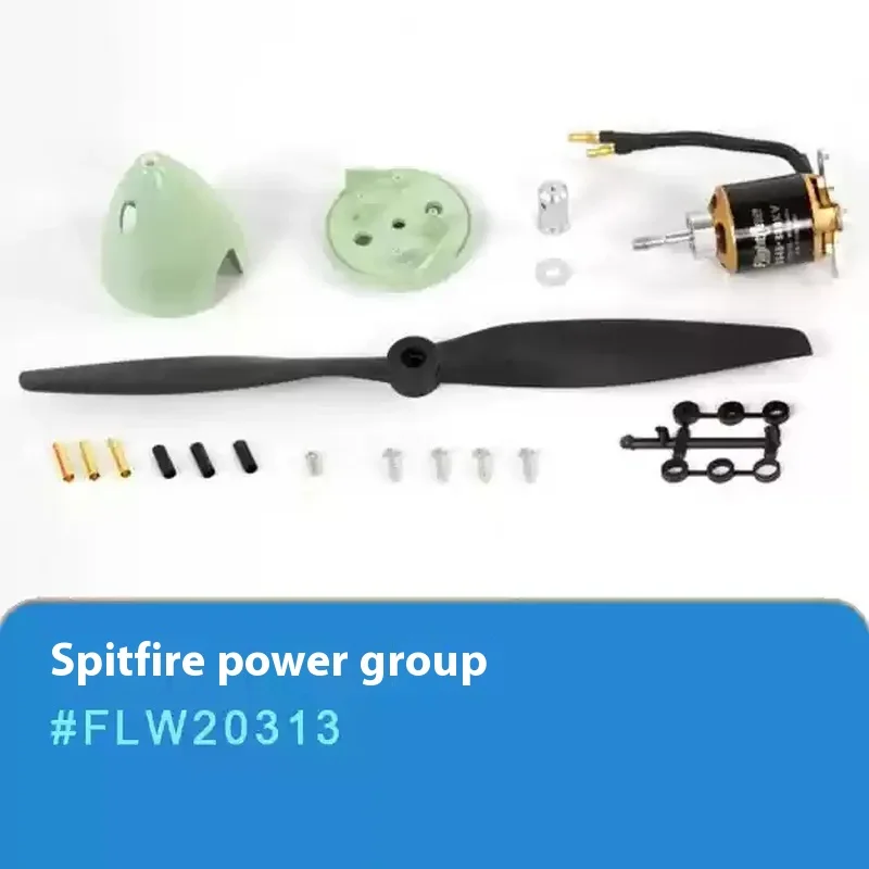 FreFukFlightline-Ailes principales de corps Spitfire, carénages d'hélice en fil d'acier, queue plate, roues de train d'atterrissage, accessoires de 1299mm