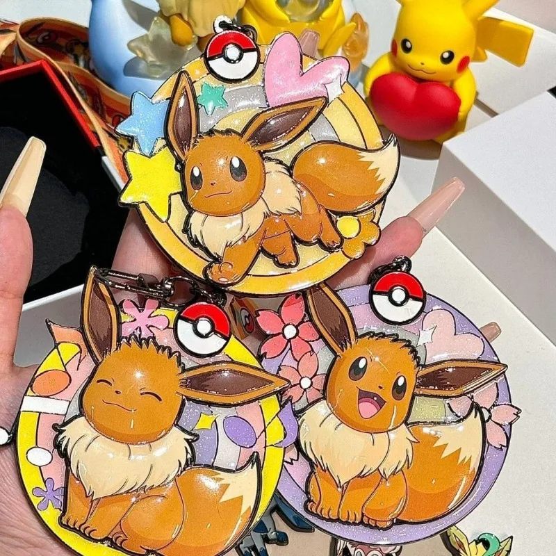 

Pokémon Anime Peripherals Cartoon Kawaii Eeveelution 3D Three-dimensional Carving Medal Free Disassembly Desktop Accessories