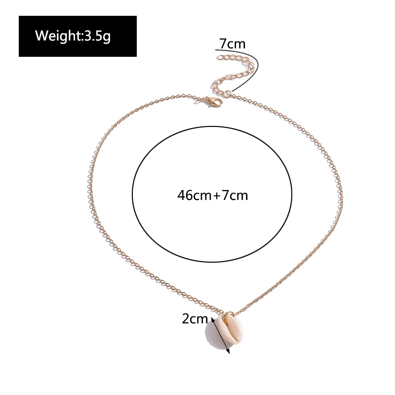 Aihua Mode Strand Muschel Halsketten Sommer Muschel Muschel Halskette für Frauen Mädchen Böhmen billige Schmuck Geschenke – Detail 10