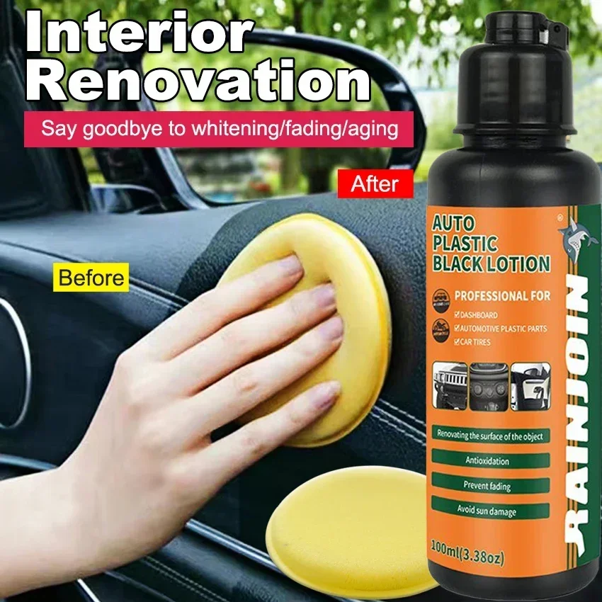 Car Plastic Repair Agent - Car Interior and Panel Updated Wax Coating Agent, Advanced Car Care Polish