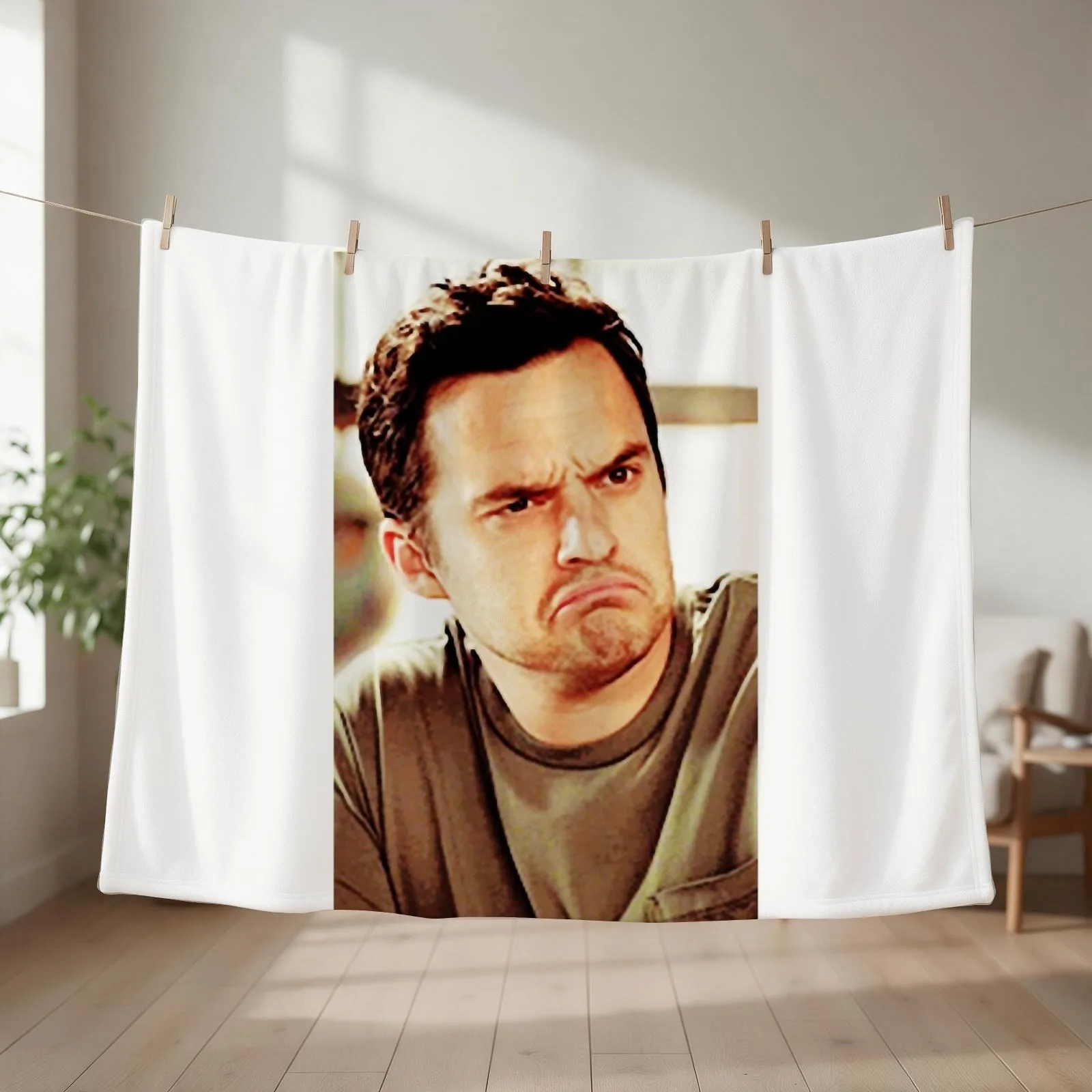 nick miller actor new girl Classic Throw Blanket couch cozy soft plush fuzzy picnic outdoor blanket
