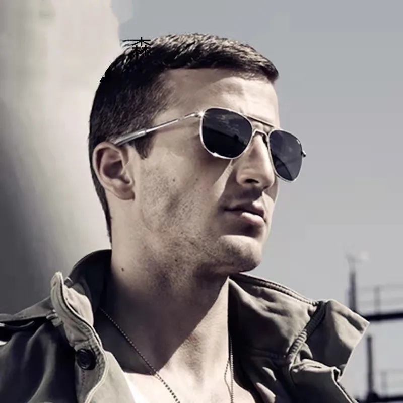 Retro Sonnenbrille Männer Metall Rahmen Polarisierte Objektiv Sonnenbrille Männliche Klassische Fahren Pilot Marke Design Anti-Glare Sonnenbrille UV400 – Detail 1