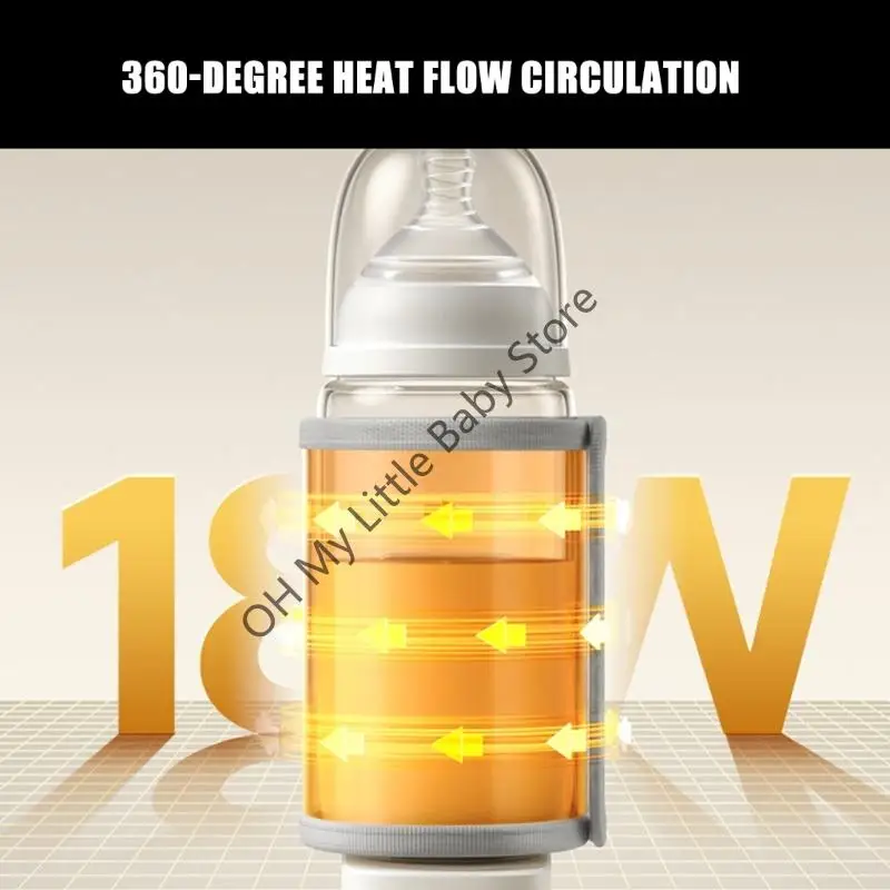 M76C USB C Powered Insulated Milk Bottle Cover 6 Temperature Option Digital Control