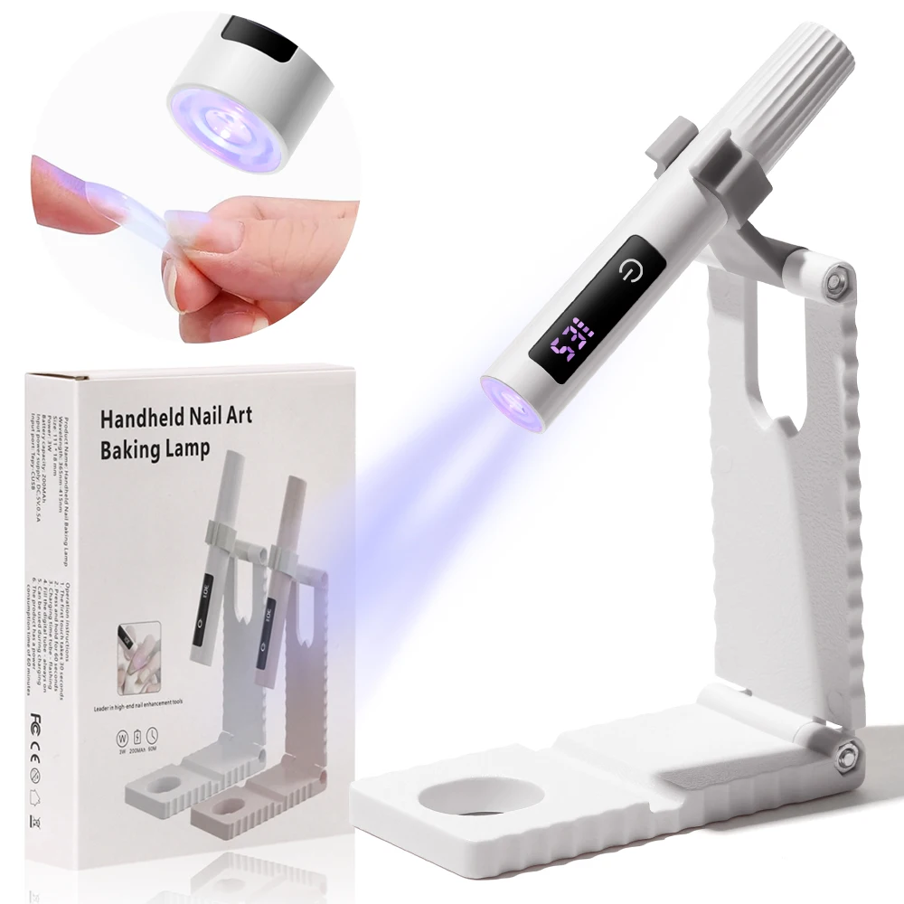 Lâmpada de Toque Portátil Recarregável UV LED para Secagem de Unhas, Luz UV para Secar Esmalte em Gel, Máquina de Cura Rápida para Unhas