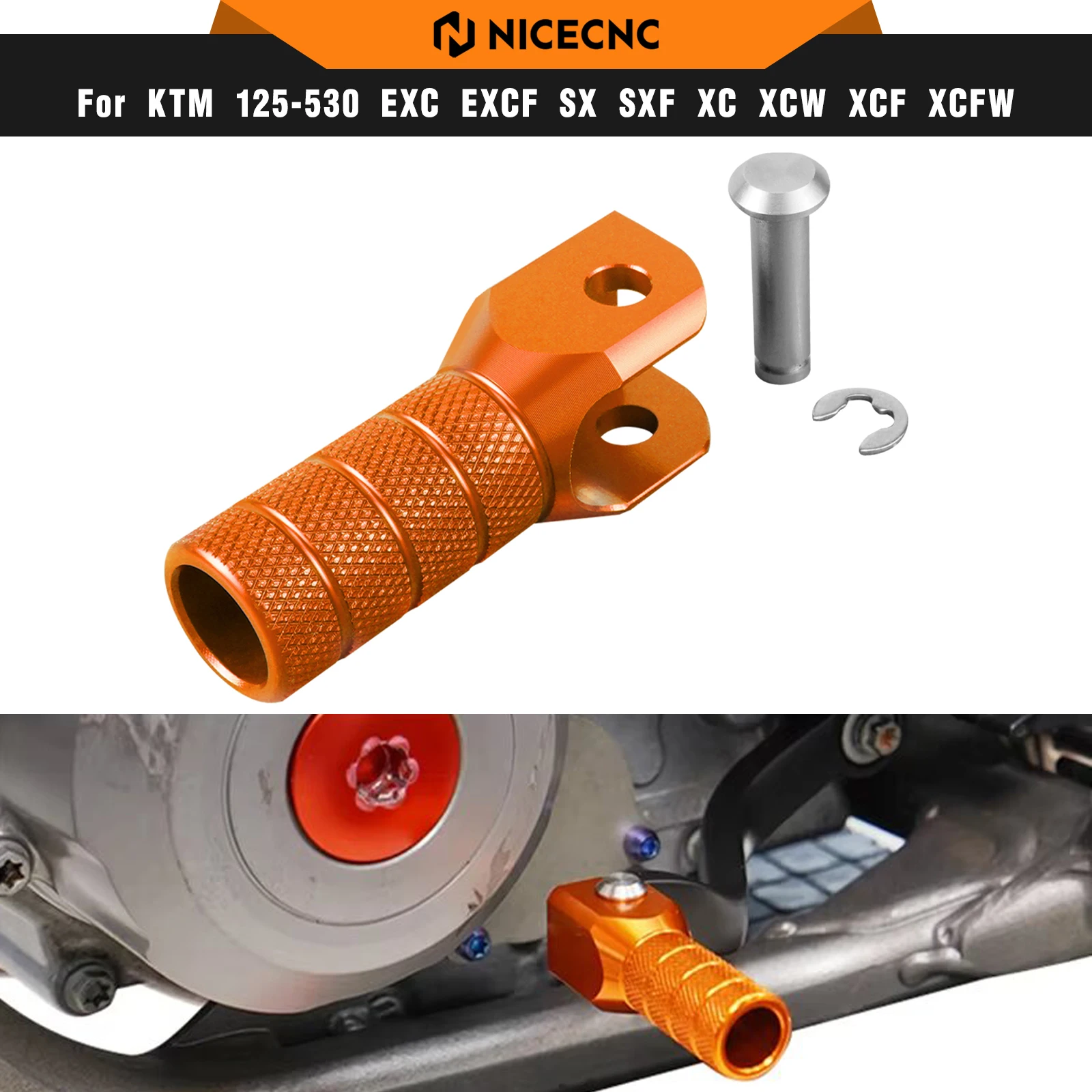 

NICECNC Gear Shifter Lever Tip For KTM EXC 300 EXC-F 350 SX 125 SXF 450 530 XC XCW 2004-2015 690 SMC Enduro Duke 990 Adventure