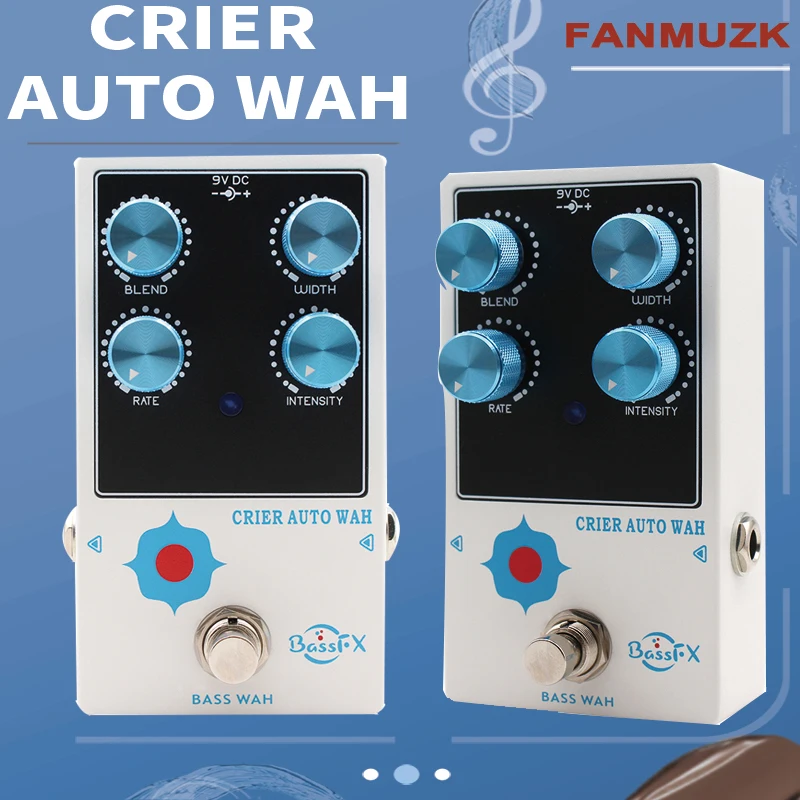 Fanmuzk Crier Auto WAH Pedal for Electric Bass, Wah Bass Pedal with BIAS Control tracking and accuracy rarely found True Bypass