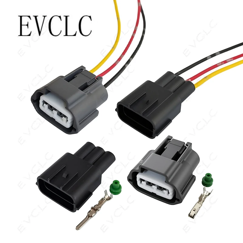 1 Set 3-Pin Automotive Waterproof Wiring Harness Connector 6189-0779 E03FGY-RS for Nissan BYD High-Voltage Ignition Coil Plug