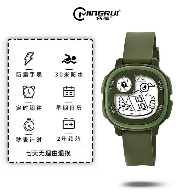 Оригинальные детские часы с изображением героев мультфильмов, светодиодный цифровой дисплей, водонепроницаемая версия, подарок на день рождения для мальчиков и девочек