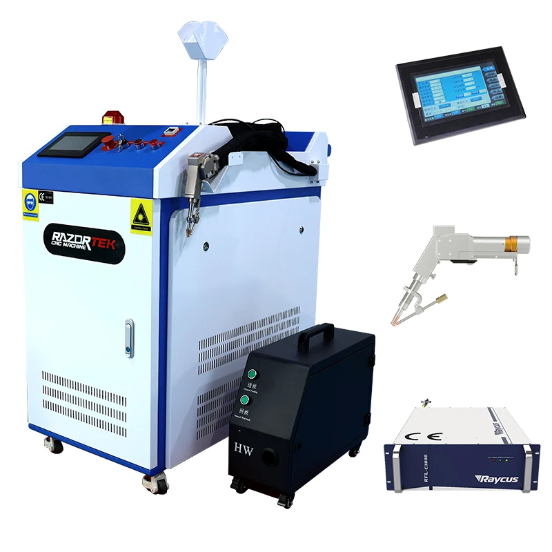 laser welding machine for diamond blade 1500w 2000W 3000W 3 in 1 razortek handheld laser welding machine for metal