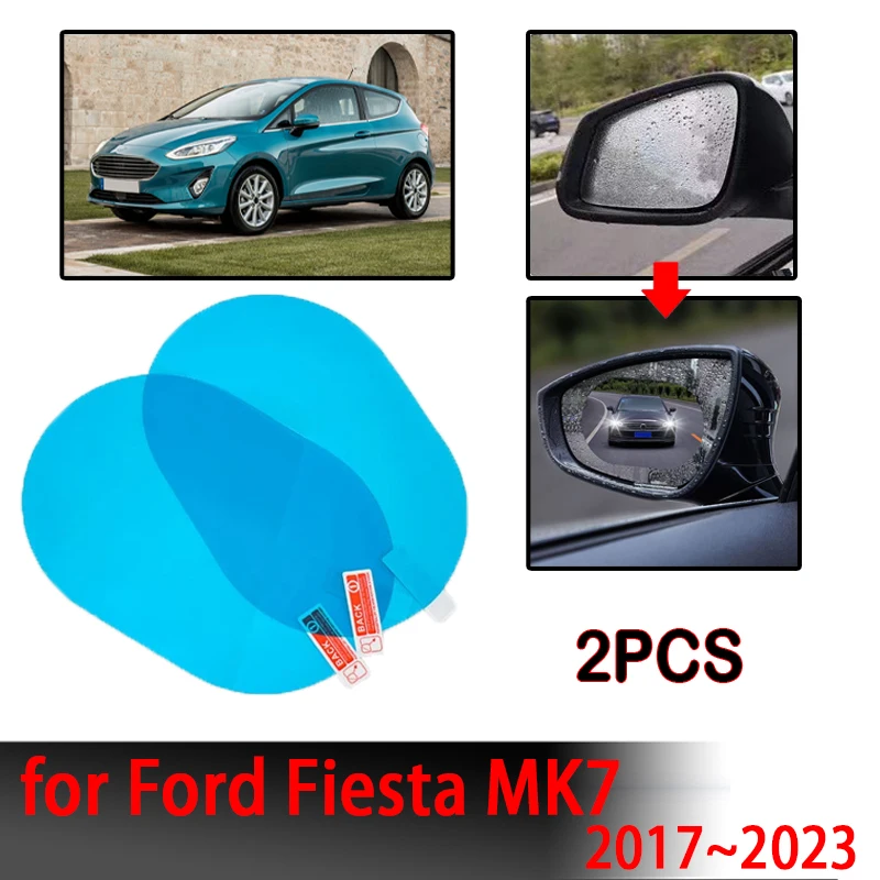 for Ford fiesta mk7 b479 2017~2023 Accessories Car Mirrors Glass Anti-Fog Film Waterproof Protective Films Auto Parts Decal