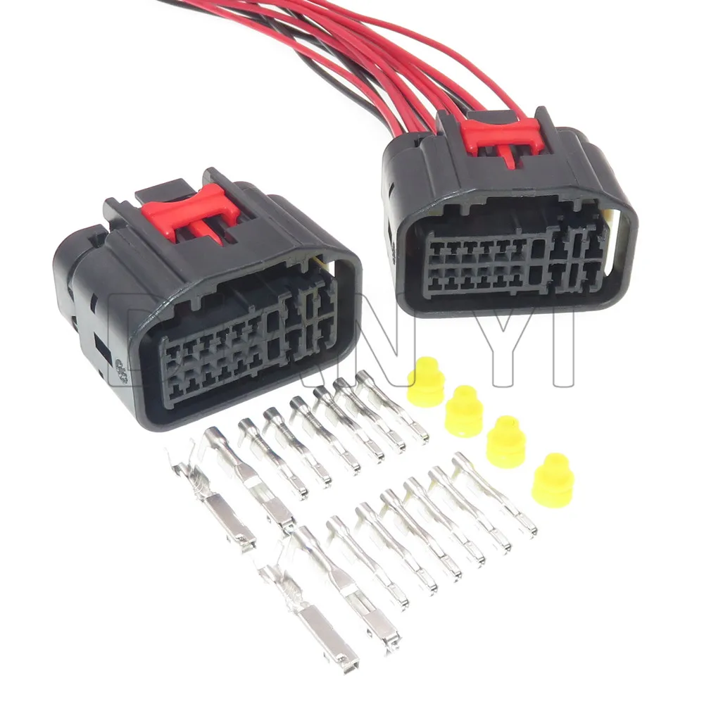 1 Set 16 Way Car Waterproof Connector AC Assembly Gearbox Computer Board Switch Socket 7283-8682-30 7283-9414-30 For Mazda Ford