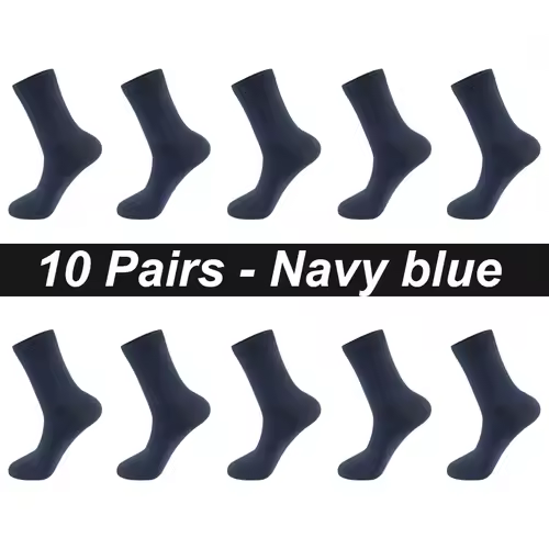 10Pairs/Lot Men Combed Cotton Socks Black Casual Business Breathable High Quality Man Sock New For Male Plus Size EU38-48 - Image 19
