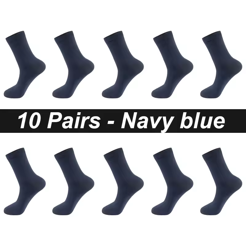 10Pairs/Lot Men Combed Cotton Socks Black Casual Business Breathable High Quality Man Sock New For Male Plus Size EU38-48 - Image 19