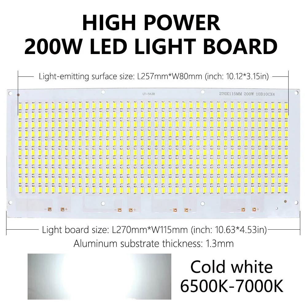 50W 100W 150W 200W SMD5730 LED Chip Lamp Beads High Power LED Floodlight DC30-34V For Indoor Outdoor DIY PCB Kit