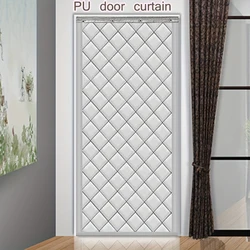 Winter Door Curtain Punch-free Thicken Heat Preservation Sound Insulation PU Leather Cotton Door Curtain Windproof Waterproof