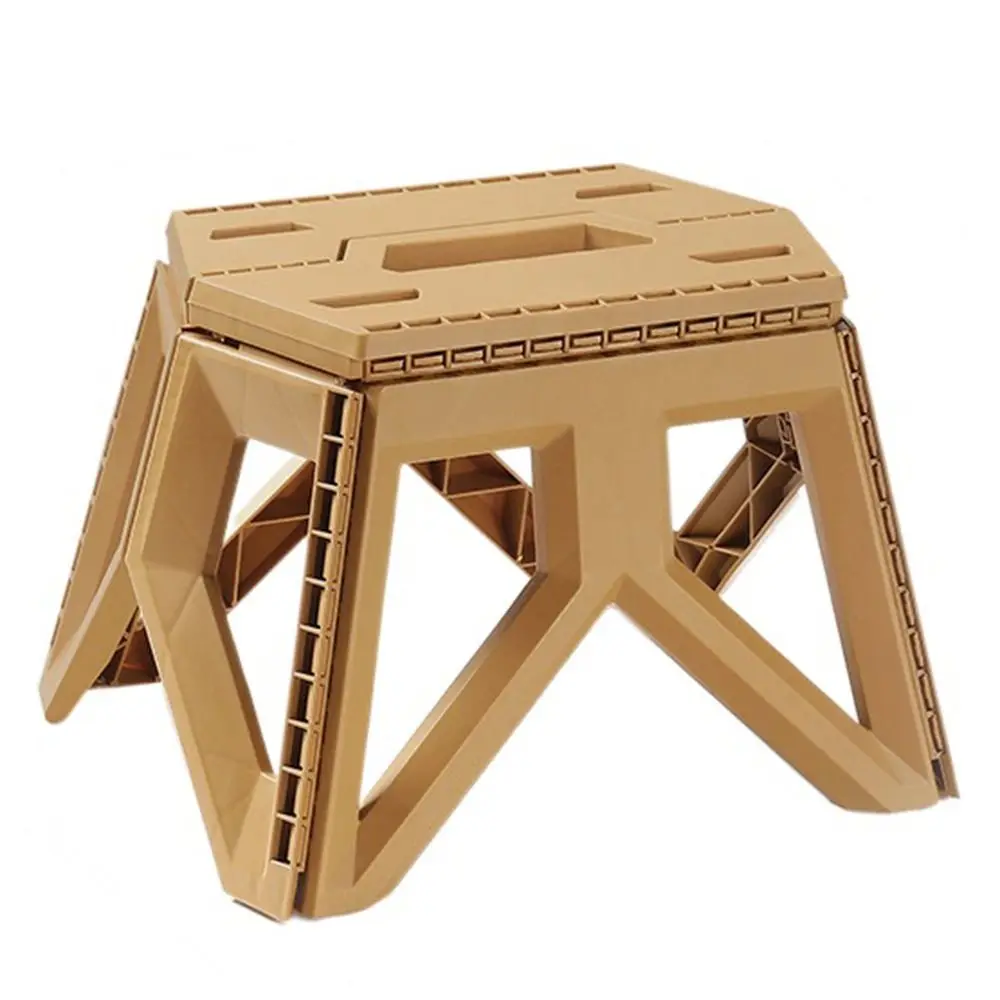 

Camping Accessories High Load-bearing Folding Step Stool Square Durable Camping Chair Plastic Lightweight Fishing Chair Climbing