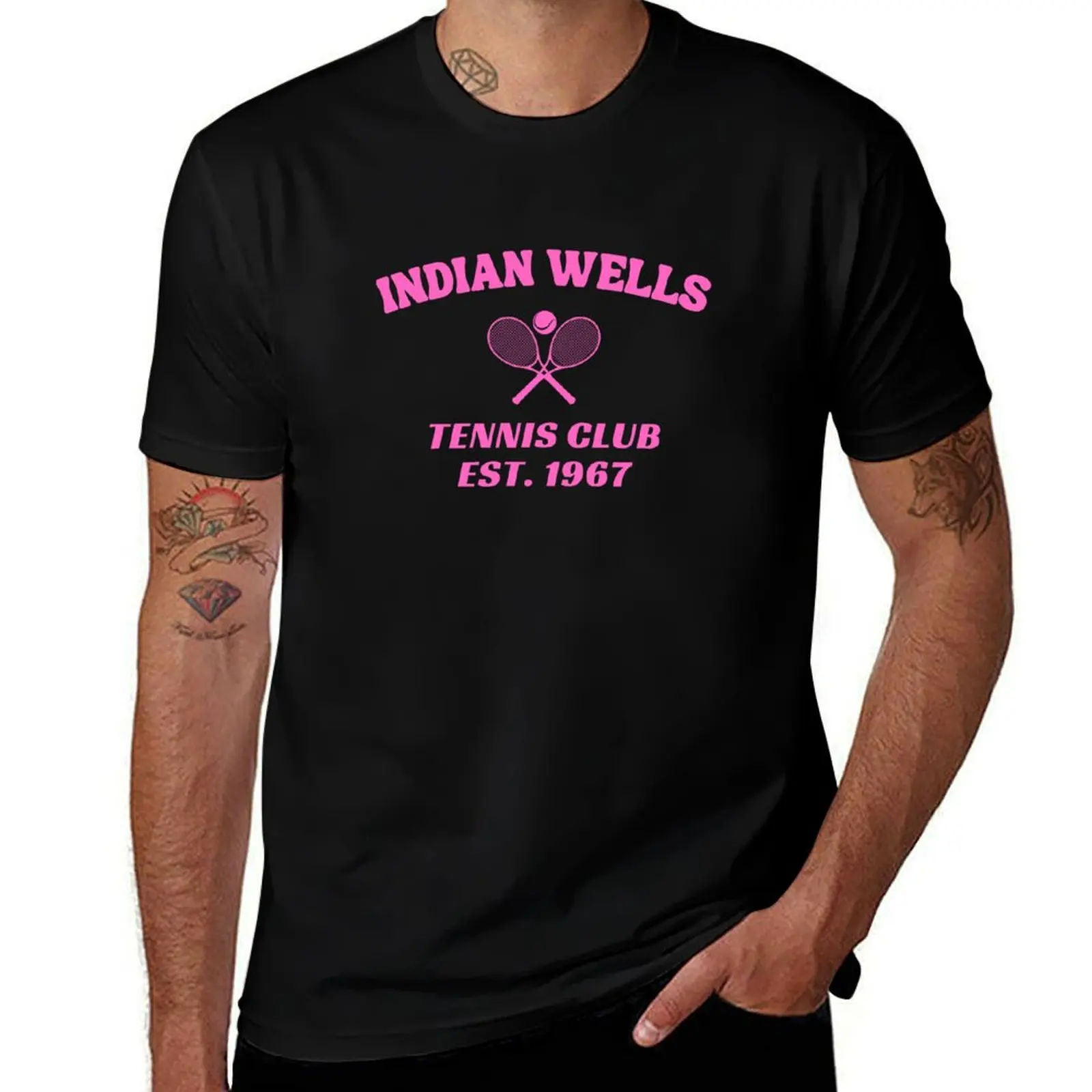 

Indian Wells Tennis Club Est.1967 T-Shirt luxury designer football t shirt Short sleeve tee mens graphic t-shirts