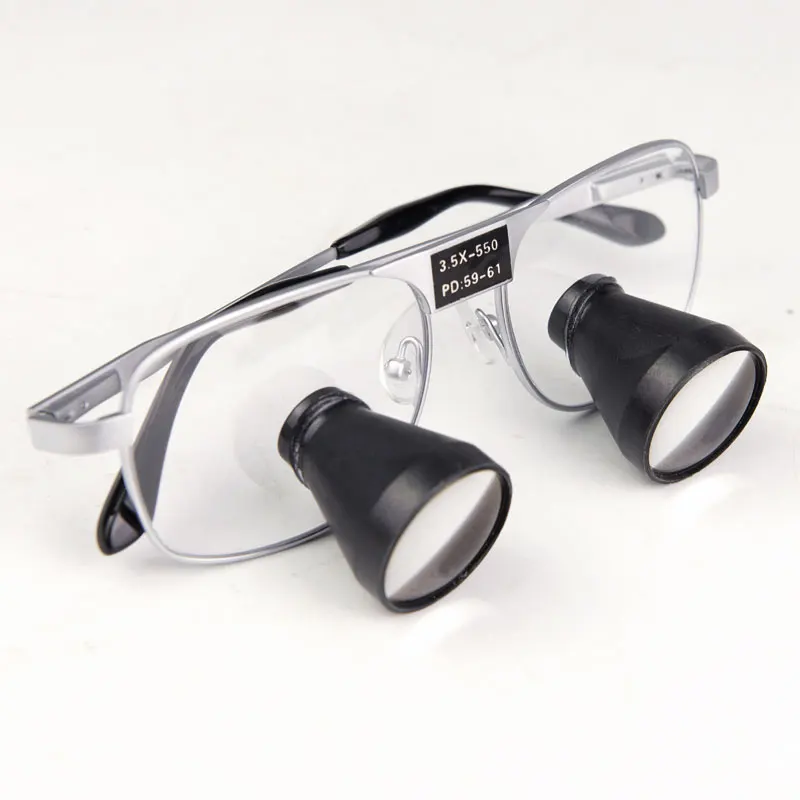 Binocular Dental Lupa Cirurgia Microcirurgia Ttl Magnifier pd Trabalhando a Distância 3.5x Personalizado