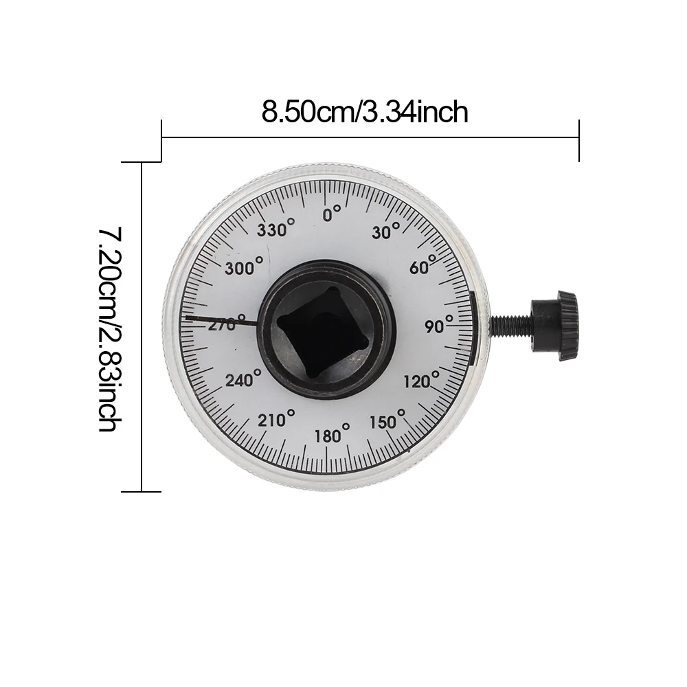 360 Degrees Torque Wrench Hand Tools Torque Angle Scale 12.55mm 1/2'' Drive Torque Regular Torquemeter Calibrated In Degrees