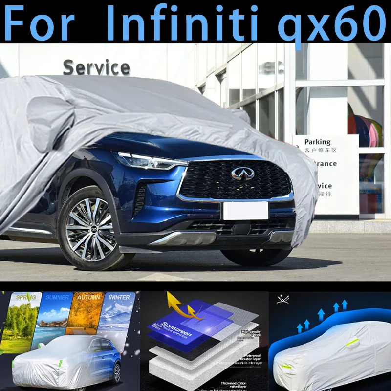 

For lnfiniti qx60 Outdoor Protection Full Car Covers Snow Cover Sunshade Waterproof Dustproof Exterior Car cover protection