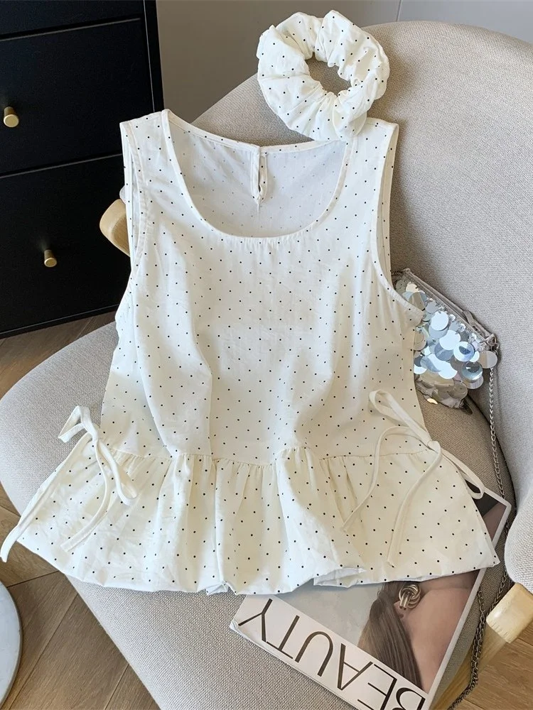 

Summer Polka Dot Svel irt Women's Sle New 2025 Lavi Feel Bell Sve Doll irt Commute Sle Regular Fit Other M...