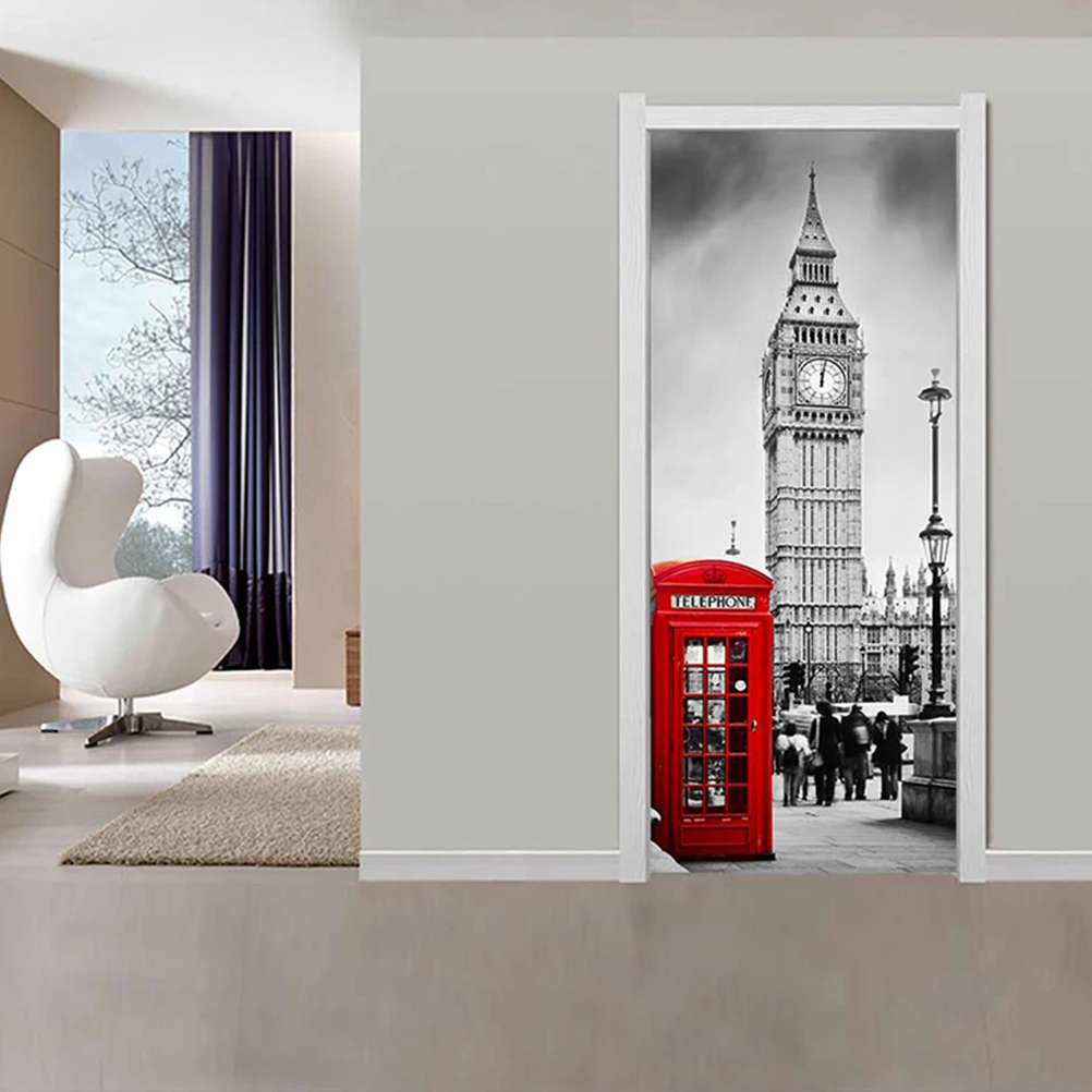 

3 Proof Waterproof Door Stickers Decoration Adhesive Bedroom Wall Self-adhesive
