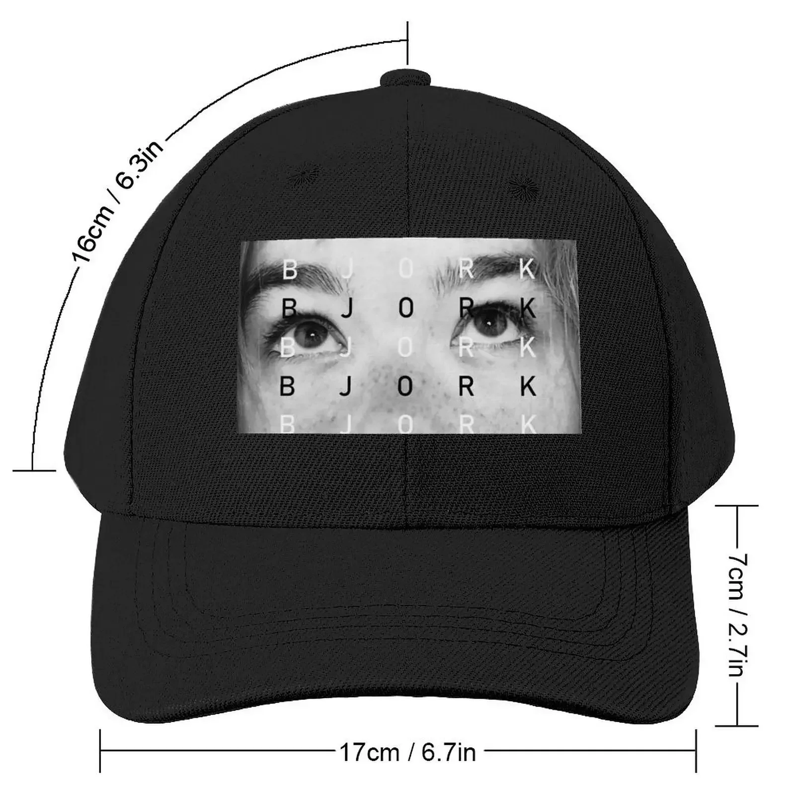 Bjork//6 b&w Baseball Cap fashionable fishing hat Hats Man Women's