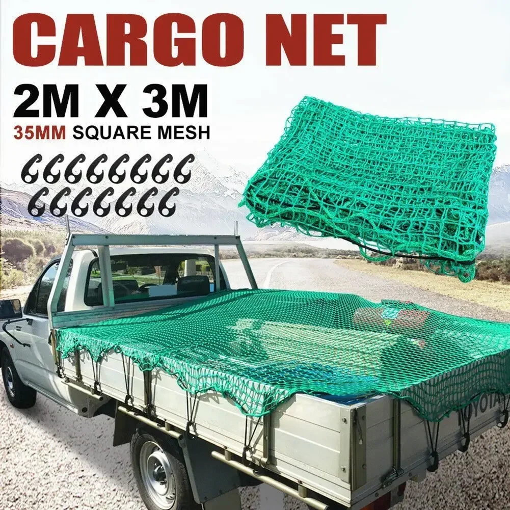 Carro Universal Verde Caminhão Acessórios de Carga Telhado Polietileno Profissional Reboque Net Estender Malha Capa Bagagem Forte