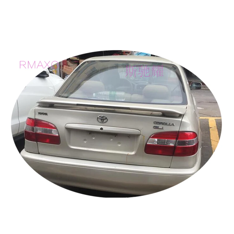 For TOYOTA corolla Spoiler 1998-2003 corolla spoiler High Quality ABS Material Car Rear Wing Primer Color Rear Spoiler