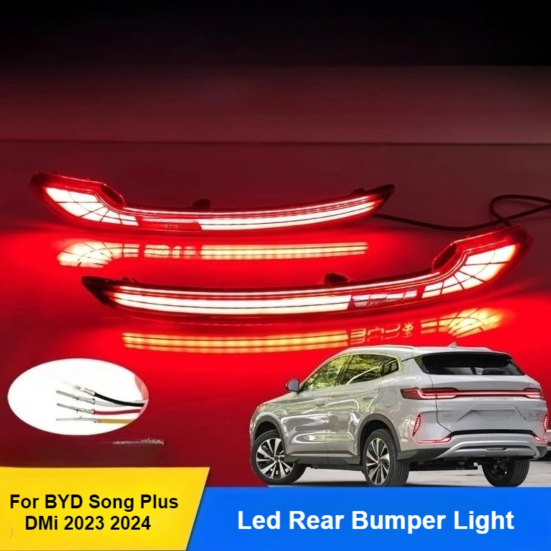 

Светодиодный фонарь заднего бампера Dymanice, указатель поворота, стоп-сигналы для BYD Seal U Song Plus DMi 2023 2024, аксессуары