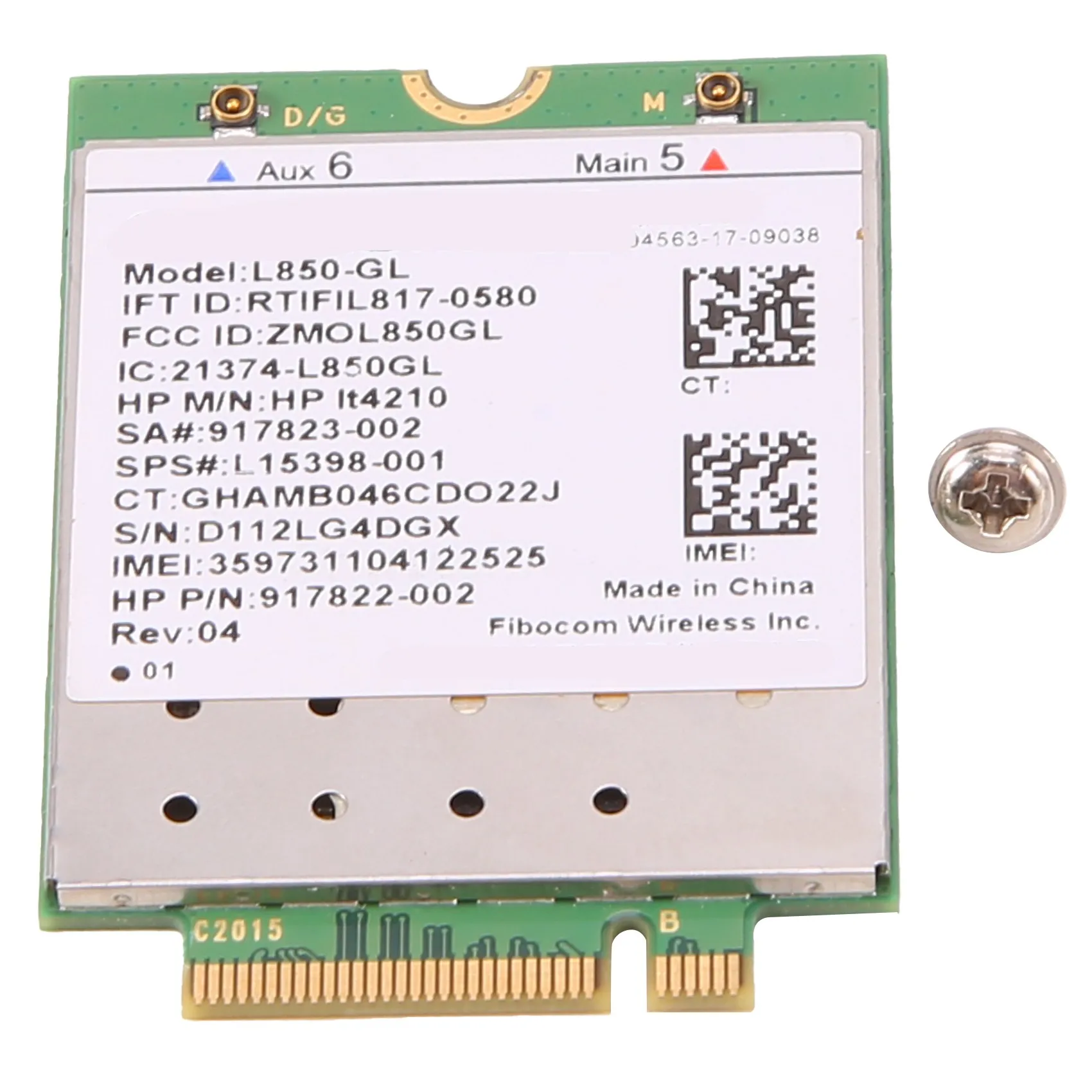 L850- LT4210 FDD-LTE TDD-LTE 4G Card 4G Module ,917823-001 for 430 440 450 G5 Notebook