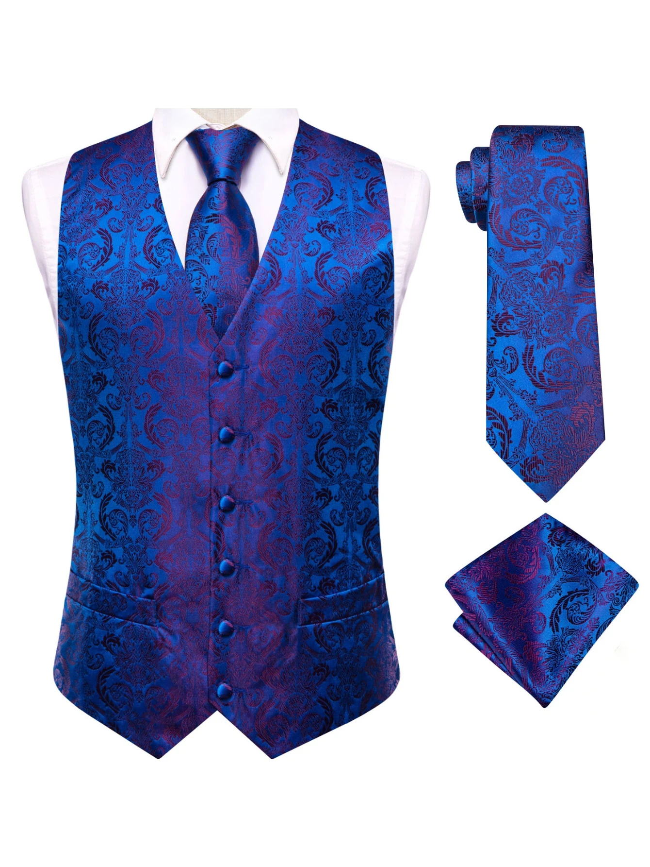 Zestaw: Kamizelka, krawat, pos – Pocket Square Set recenzja i cena