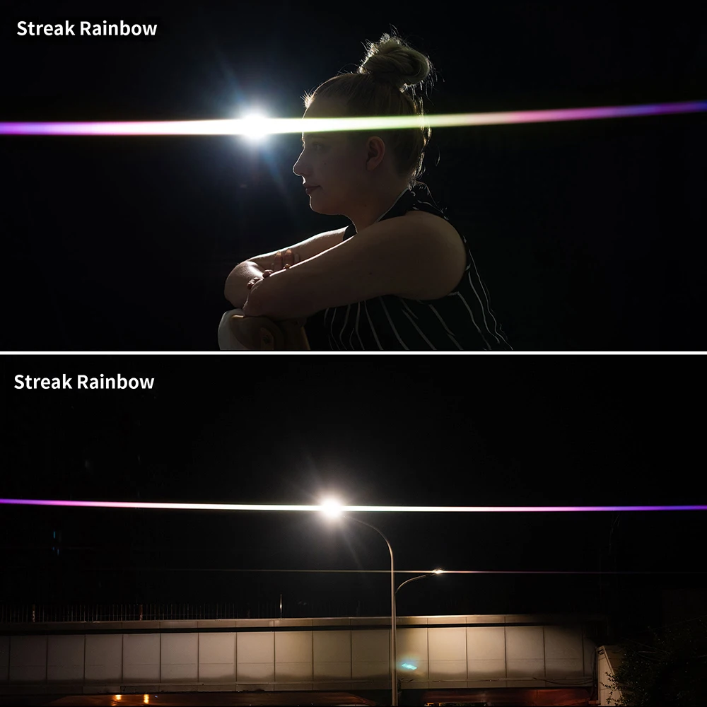 Walkingway Streak Rainbow Flare lens Filter Colorful Cinematic 49 52 55 58 62 67 72 77 82MM Camera Filter for Camera