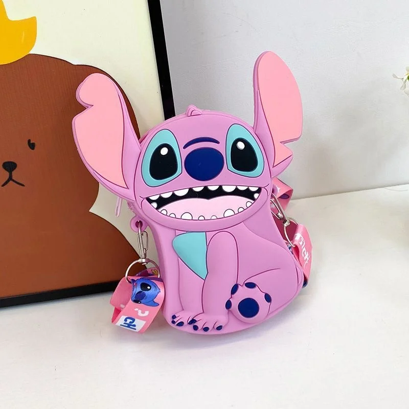 Disney Shoulder Bag Stitch Angel Purse Boys Girls Children Mini Storage Bag Cartoon Dolls Crossbody Bags Gifts Travel Handbag