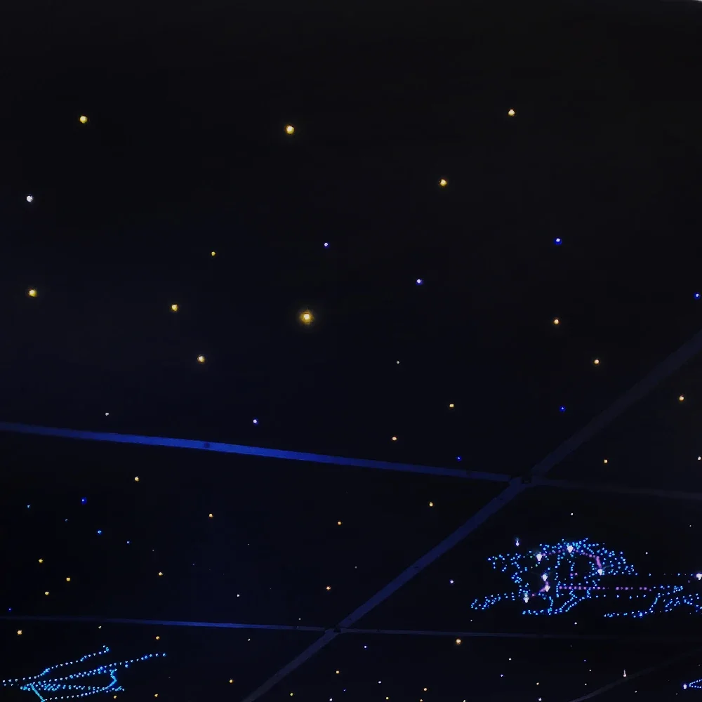 2025 hot sale Finished Starry Effect Acoustic Modular Tiles Fiber Optic Star Ceiling Panel Kit Polyester Fiber Board Panel Light