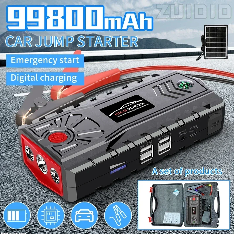 

Car Jump Starter Device 99800mAh Power Bank 12V Portable Car Battery Starter Booster Charger Starting Device Articles For Cars