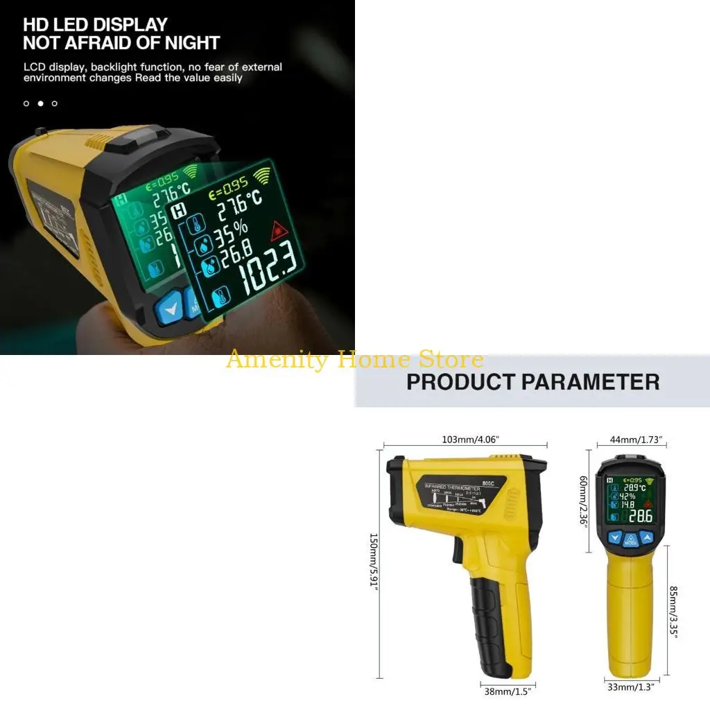 F26C Non Contact Temperature with Backlit for Cooking Industry -50 to 800℃