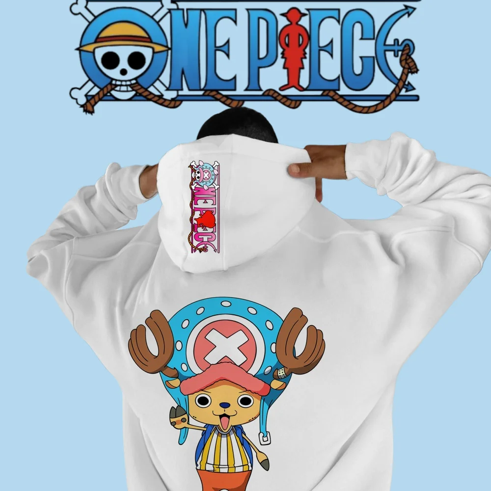 

One Piece Autumn/Winter Men's Women's Zipper Jacket Hoodie Sweater Jacket Tony Chopper Japanese Anime Niche Hip Hop Pure Cotton