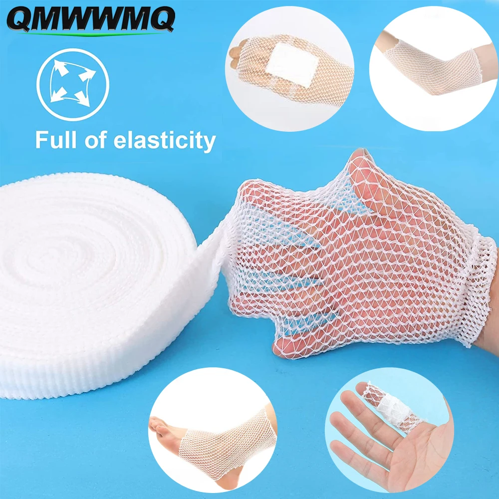 

1 Roll/5Roll/10Roll Net Tubular Bandage Elastic Mesh Wound Dressing Tubing Gauze Breathable Bandage Fix Net for Wrist Elbow Calf