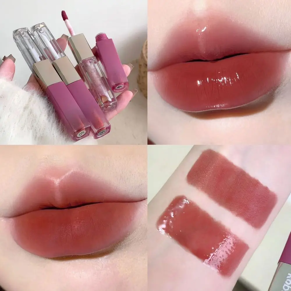 For Kobeleen Two Sided Lip Gloss Mirror Effect And Velvet Matte Lipstick Rich Pigment Long Lasting Hydrating Lip Makeup