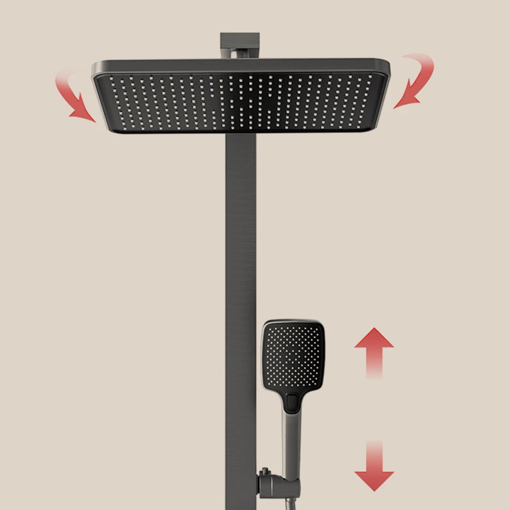 Imagem -05 - Conjunto de Sistema de Banho de Cachoeira Led Digital Display Torneira Termostática Conjunto de Chuveiro Misturador de Banheira Torneira do Chuveiro Chuveiro do Banheiro Conjunto com Lâmpada Atmosphere Alta Qualidade