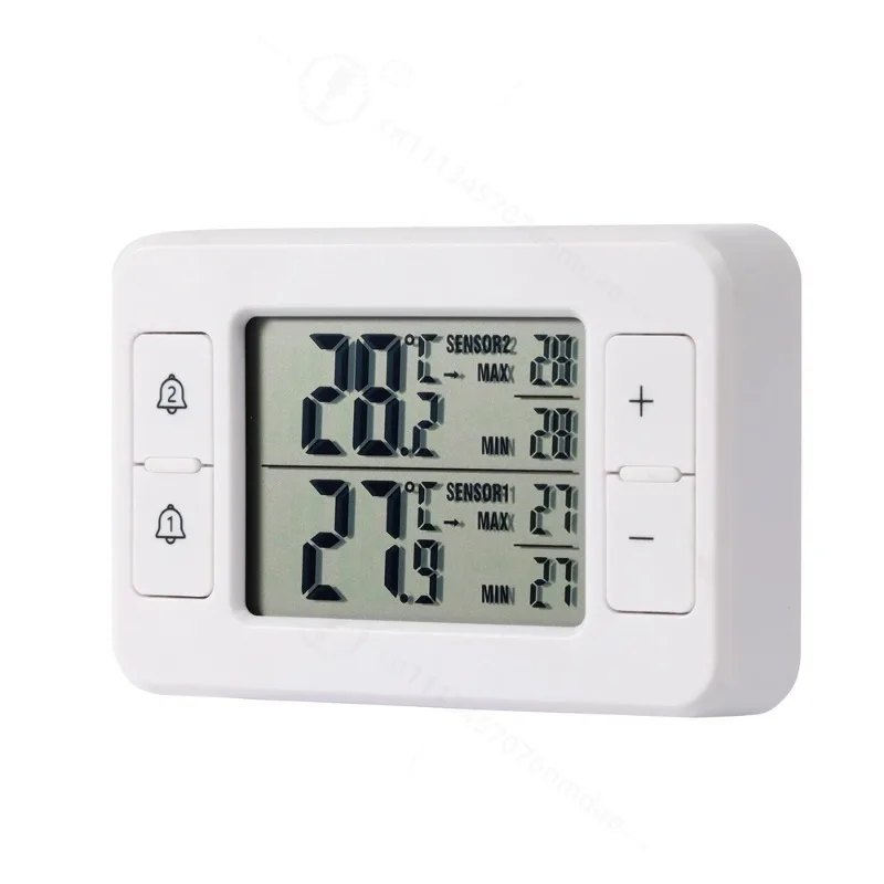 2in1 Wireless Electronic Thermometer High Accuracy Refrigerator Freezer Temperature Monitor Temperature Sensor Alarm -40℃~60℃