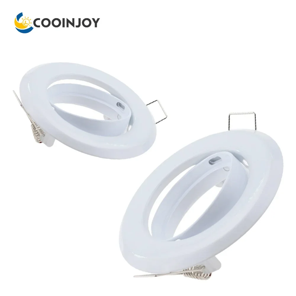 

Adjustable Downlight Holder GU10 MR16 White Light Fitting Modern Recessed Ceiling Spot Down Lamp for Kitchen Bedroom Lounge