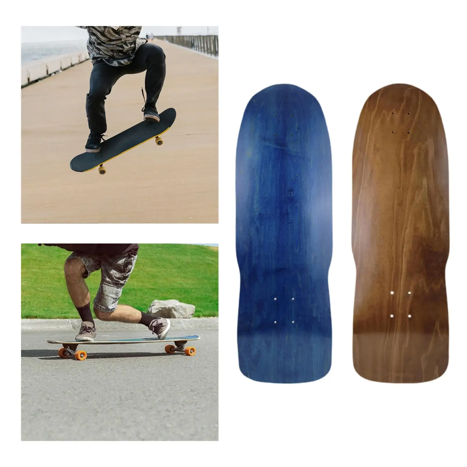 Mazzo di skateboard vuoto Mazzo di ricambio per skateboard Robusto versatile per principianti Decorazioni per la casa portatili Accessori per mazzi di pattini in legno