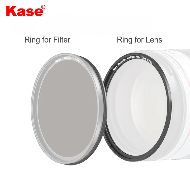 Kase Wolverine Magnetic Adapter Ring with Camera Lens Cap / Storage bag ( Convert Thread Filter to Magnetic Filter )