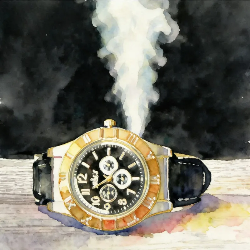 

Волшебная дымовая машина в виде часов - Перезаряжаемый USB-генератор дыма на запястье для фокусов крупным планом, сценических выступлений и вечеринок, реквизит для магических трюков с большим объемом дыма